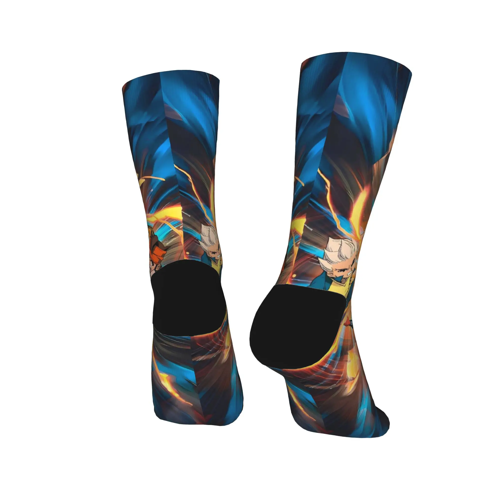 الكبار الرجال الجوارب أنيمي المحور الحريق Inazuma أحد عشر جوارب عدم الانزلاق الجوارب المريحة الربيع عادية الرسم في الهواء الطلق جوارب رياضية #4