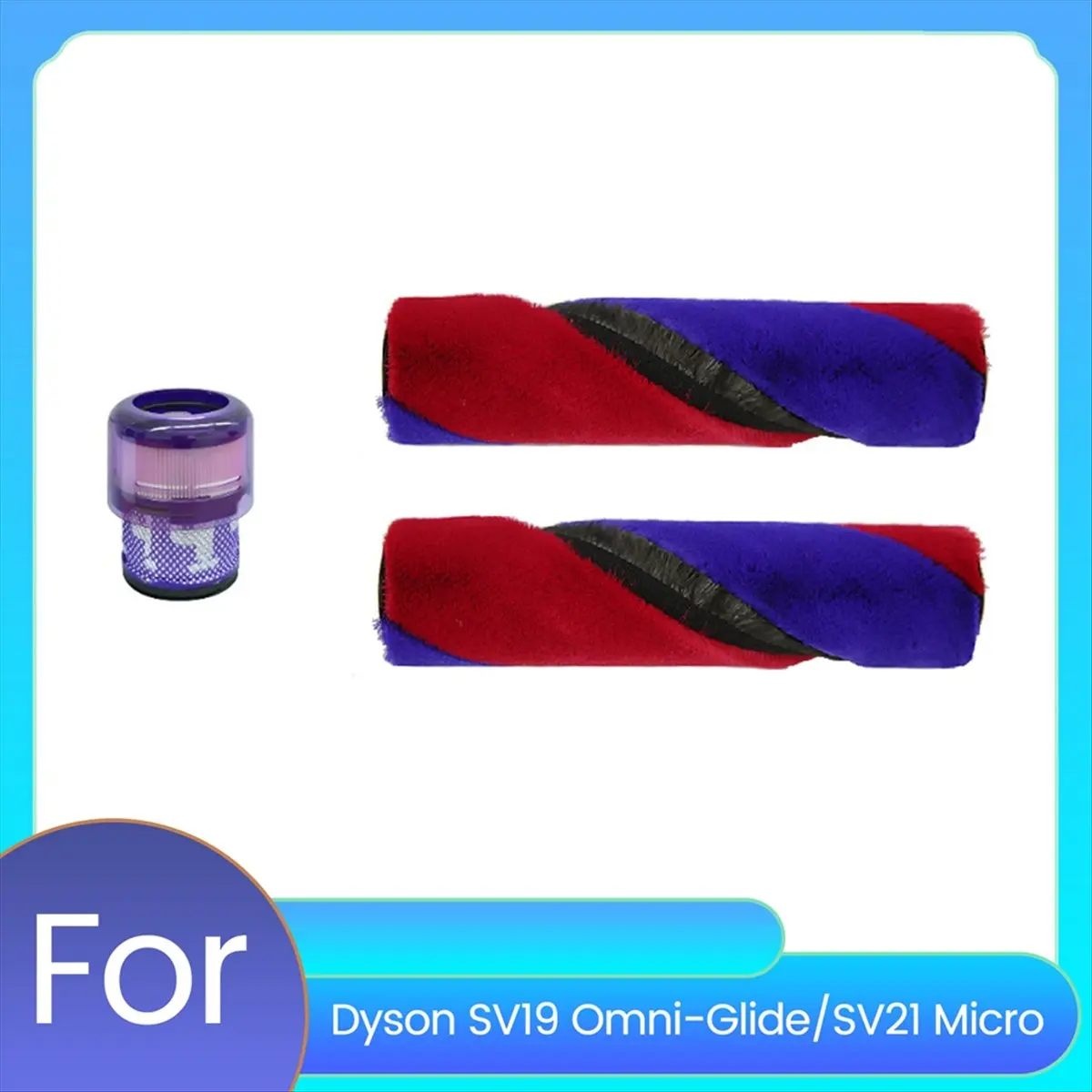 

A20M 2 шт. основные щетки для пылесоса SV19 Omni-Glide/SV21 Micro Vacuum: двойная роликовая щетка, мягкая велюровая роликовая щетка + фильтр SV19