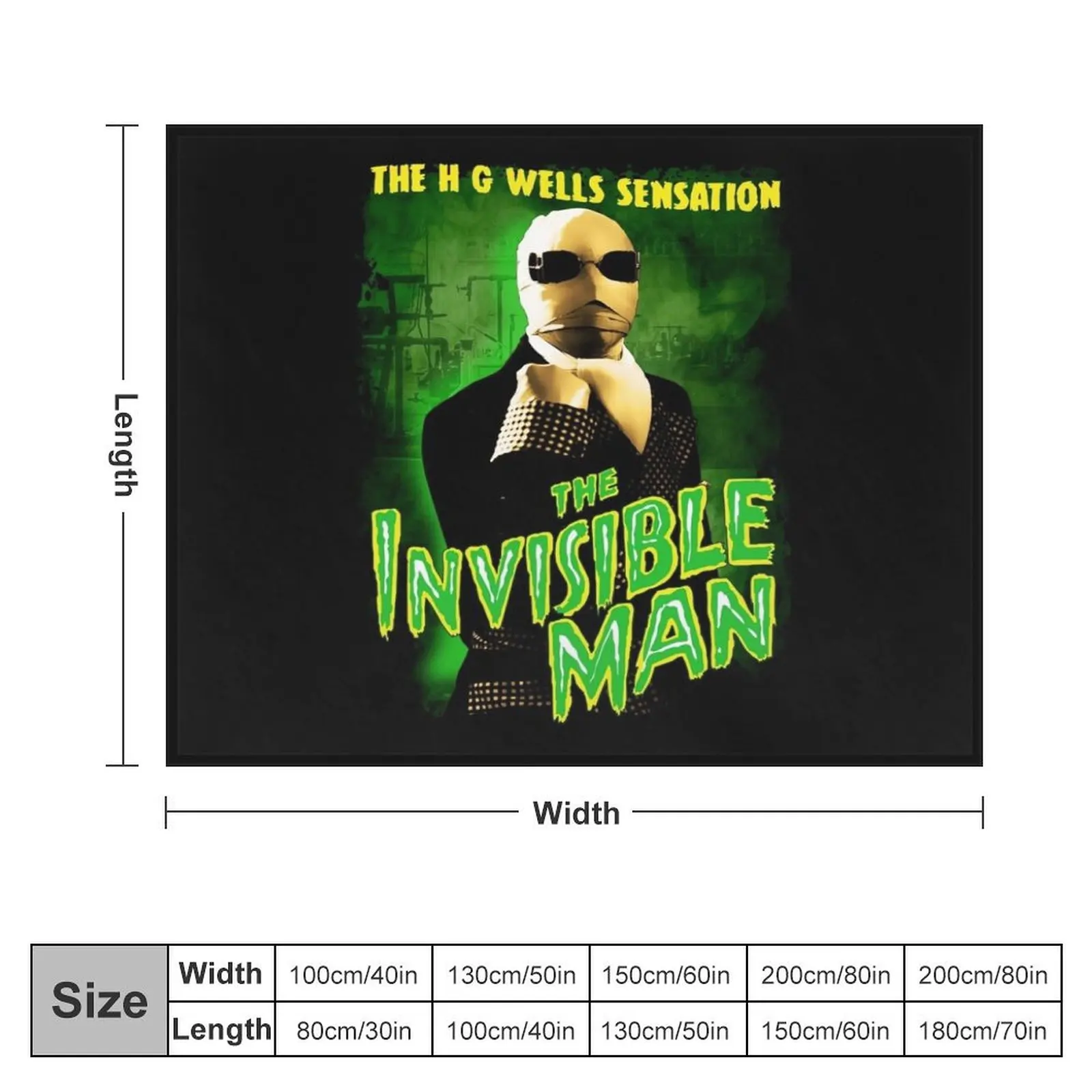 H G Wells The Invisible Man Movie Classic Throw Blanket Soft Plush Plaid halloween Sofa Blankets