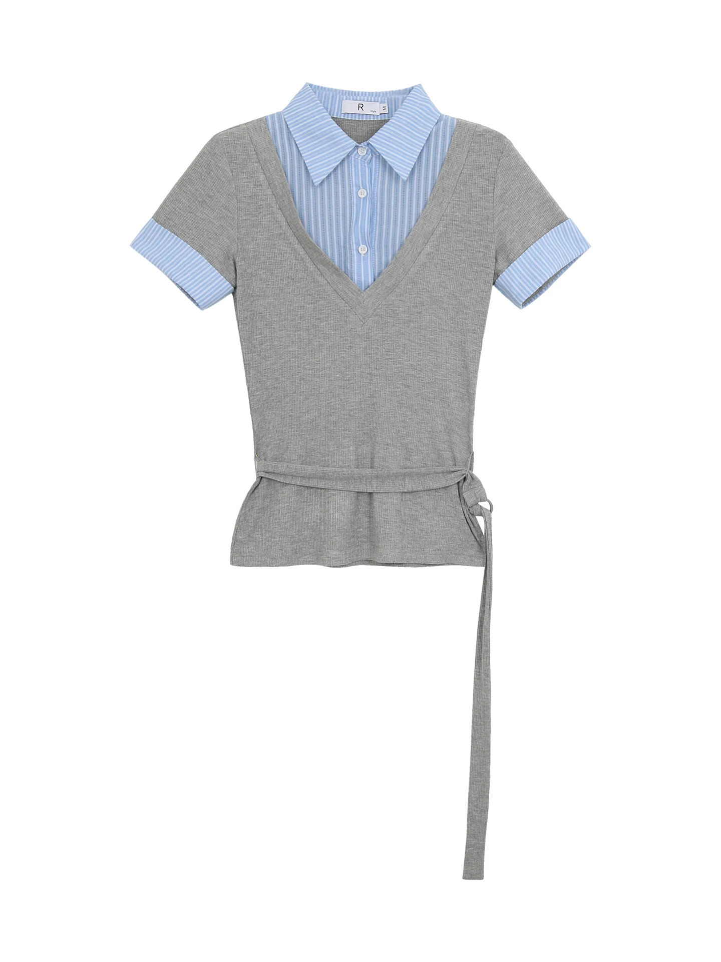 T-shirt amincissant ort Sve pour femmes, Design Faion, ligne d'été, corps singe, détails, tenue décontracté, coupe droite