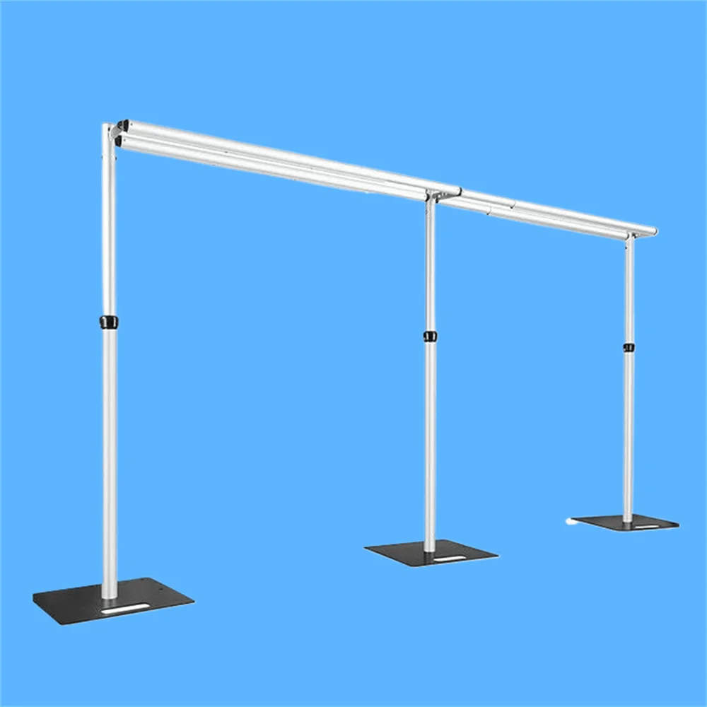 

10ft x 20ft adjustable double crossbar hanger, curtain backrest bracket, portable stainless steel pipe rack, wedding decoration