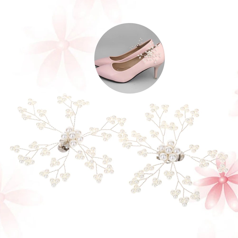 

Buckle Pearl Accessories Clips Bride DIY Decorations Elegant Pearl Shoe Decoration Accessories European Shoe Clips