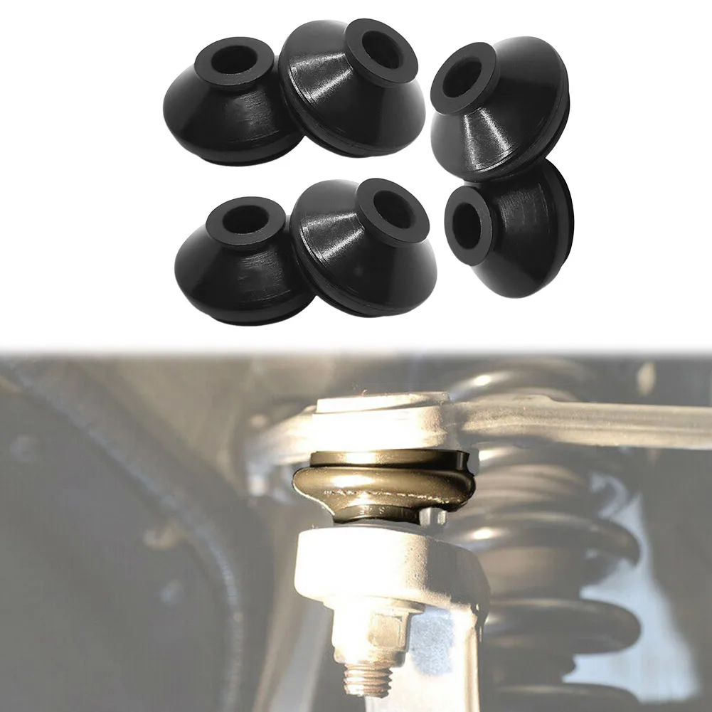 6Pcs Rubber Tie Rod End And Ball Joint Dust Boots Cover Chassis Parts Universal Ball Joint Boot Replacement Accessories