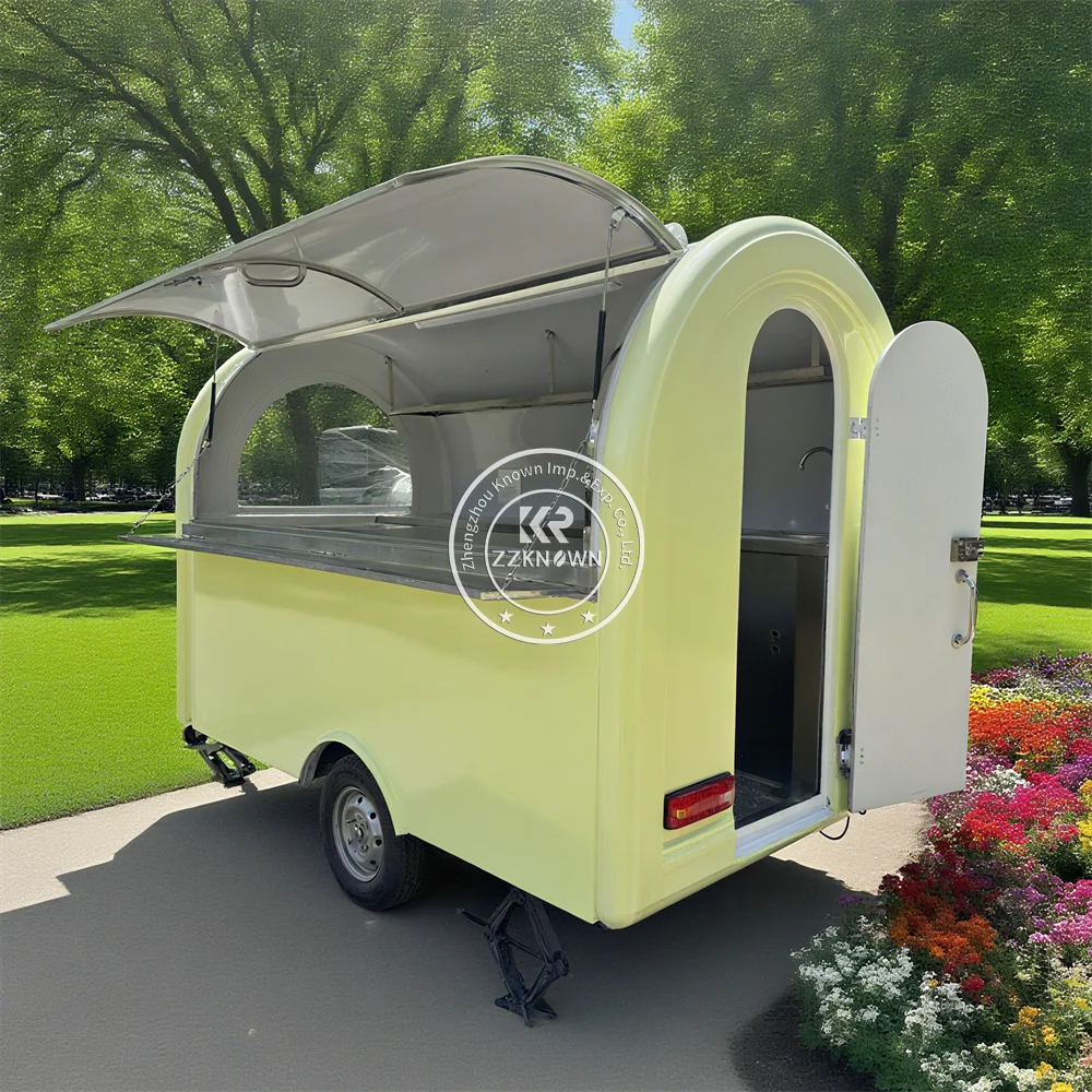 

Custom Outdoor Street Mobile Coffee Fast Food Cart Kiosk Coffe Snack Shop Street Restaurant Food Truck With Full Kitchen