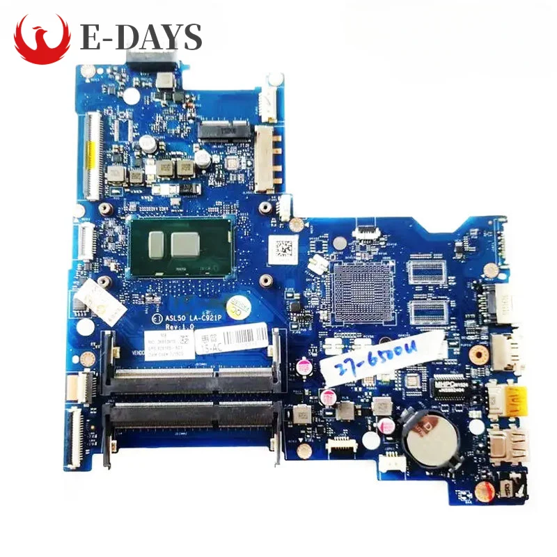 

For HP TPN-C125 15-AC Laptop Motherboard ASL50 LA-C921P Mainboard with I3-6100U I5-6200U I7-6500U UMA DDR3L 100% Tested Ok