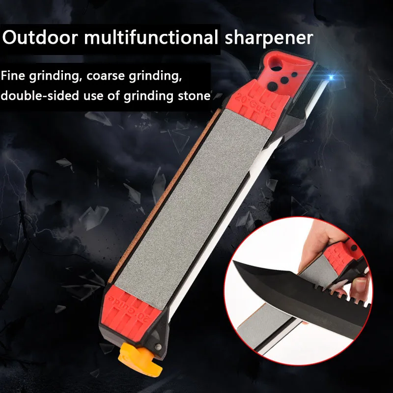 1PC Multifunctional Knife Sharpener Household Diamond Knife Sharpener Double-Sided Sharpening Tools For Outdoor Camping Kitchen