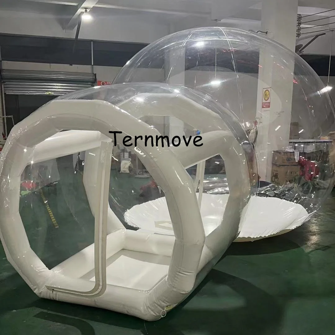 PVC opblaasbare tuintent Outdoor beurs opblaasbare bubble tenten, outdoor opvouwbare camping auto top tenten, bubble room hotel