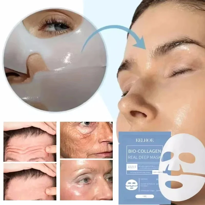 

Bio-Collagen Real Deep Mask Anti-Wrinkle Lifting Face Mask With Hydrolyzed Collagen Collagen Reverse Film Volume Peel Off Mask