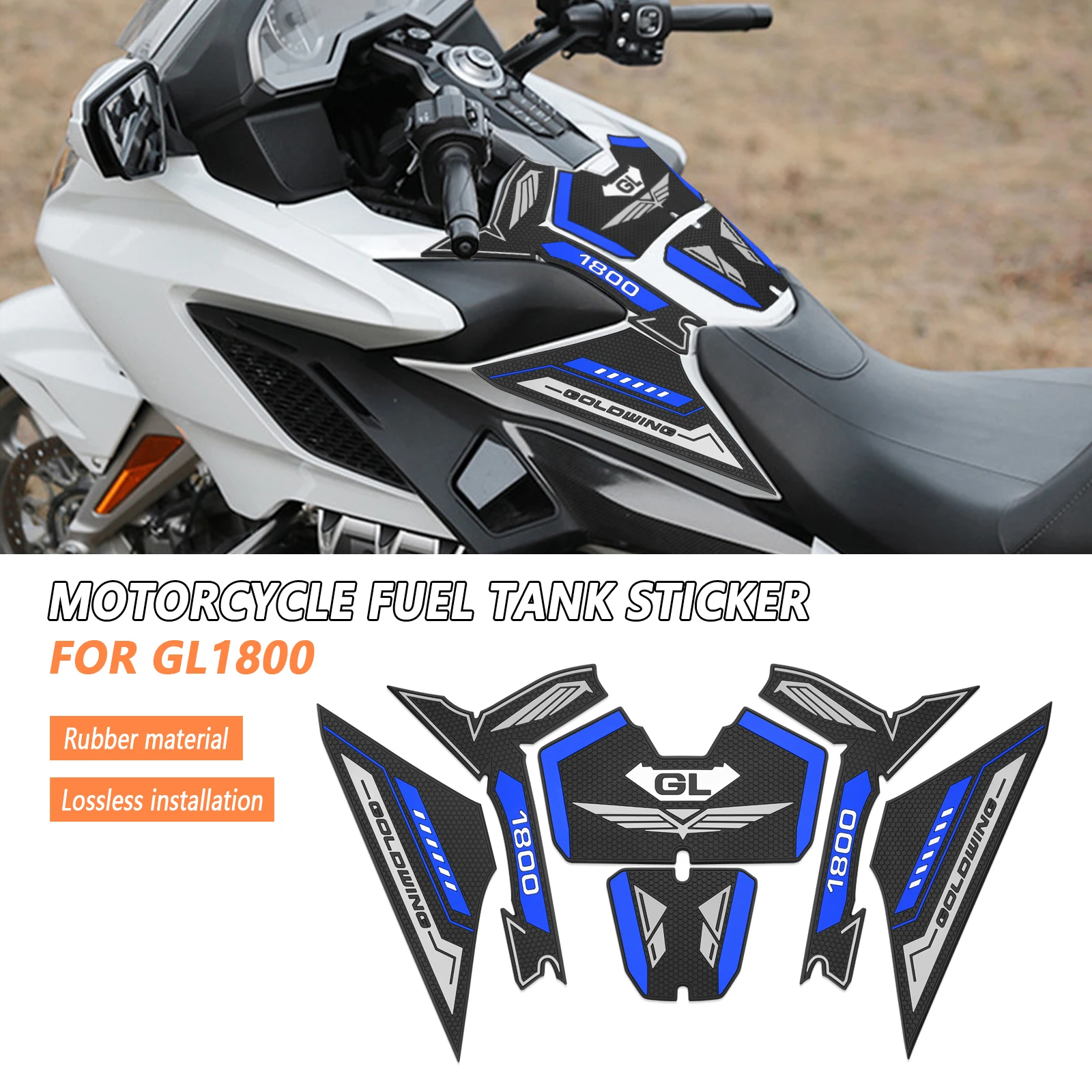 Motorcycle Accessories Non-slip Side Fuel Tank Stickers Waterproof Pad Rubber Sticker For Honda Gold Wing GL1800 2018-2025
