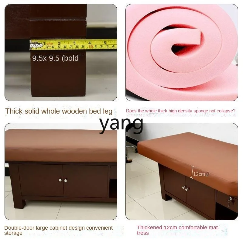 CX Solid Wood Beauty Massage Bed Home with Chest Hole Massage Body Tattoo Embroidery Ear Cleaning Bed