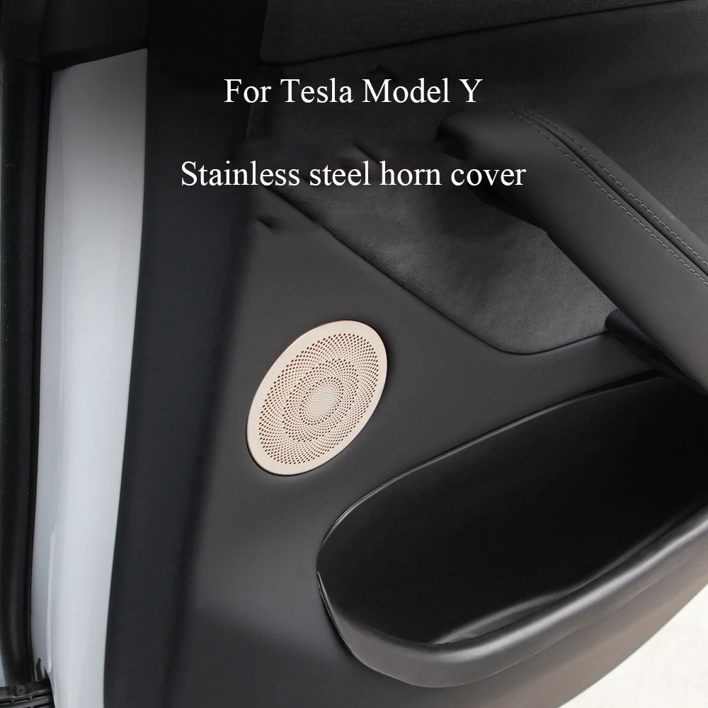 

Car Door Audio Cover Speaker Decor Loudspeaker Trim Interior Accessories For Tesla model Y Juniper Model 3 Highland 2025