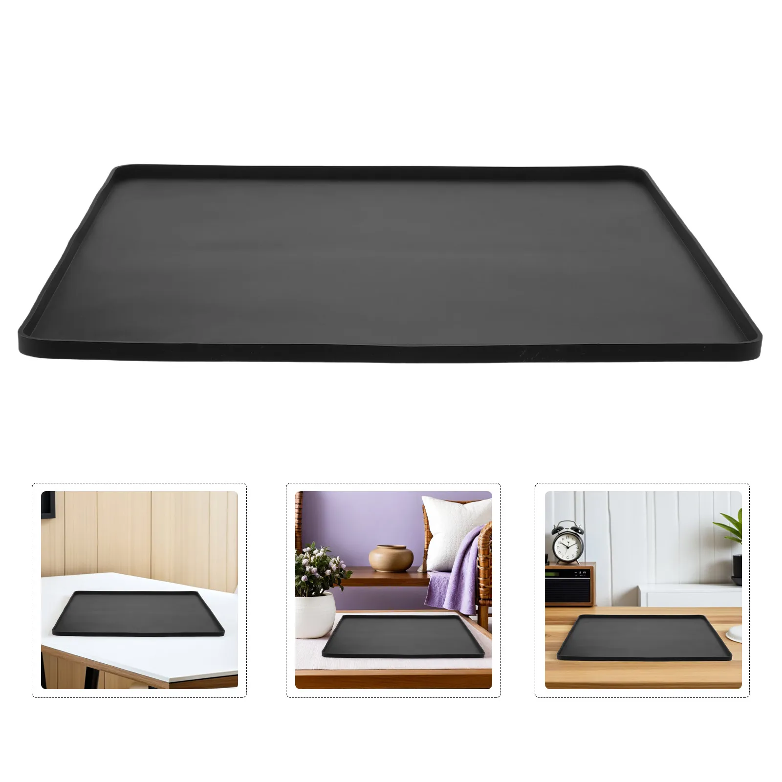 Raised Edge Silicone Drip Pan For Home And Basement dehumidifiers, Dehumidifier Drip Pan, Water Collector Tray Non-Slip Mat