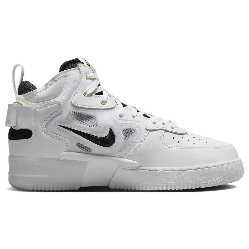 Nike Air Force 1 Mid React 40th Anniversary White Black Sneakers shoes DQ7668-100 With Original Box