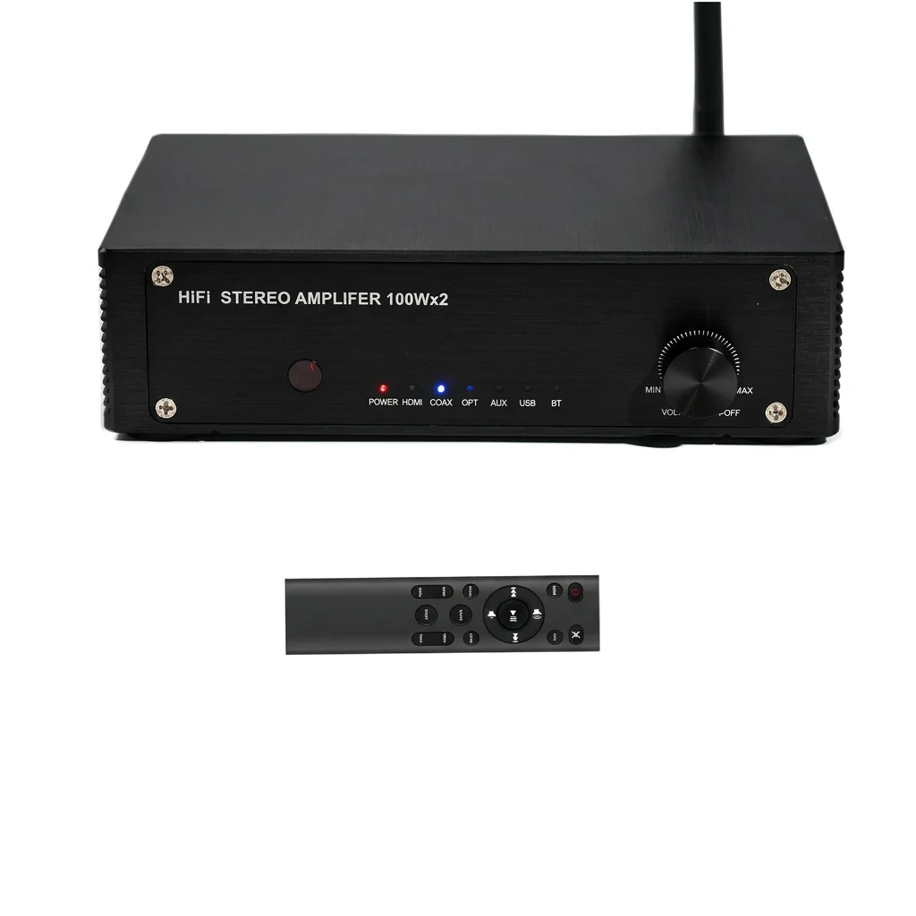 Samtronic BT 5.0  Amplifier 100Wx2 USB HiFi Stereo Digital 2.0CH Sound Amplifier TPA3116  for Passive Bookshelf Speaker