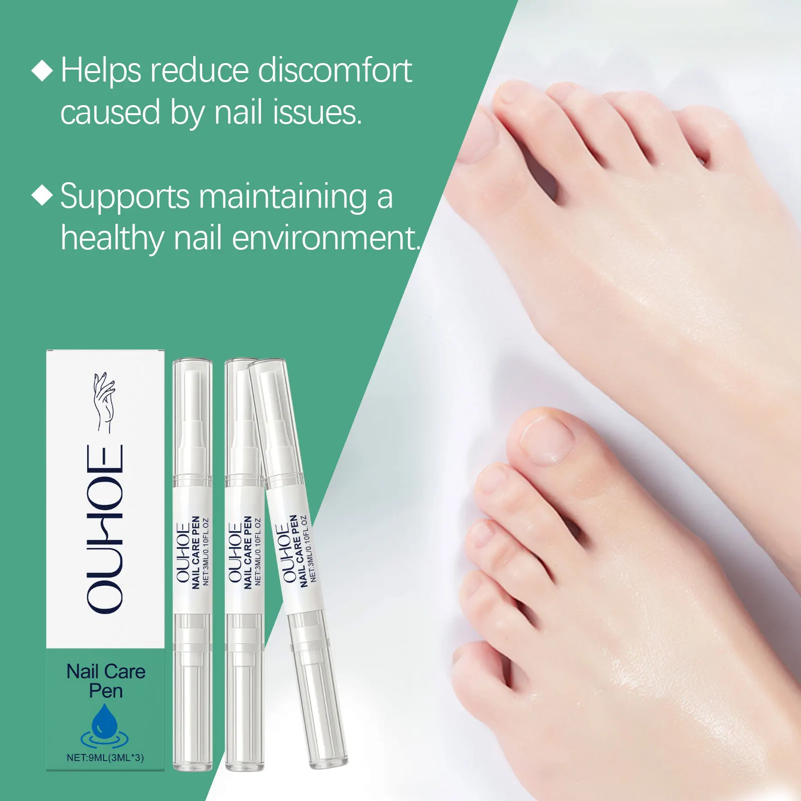 OUHOE Nagelverzorging Pen Set Zacht Voedend Hydrateert Droge Nagelriemen Versterken Zwakke Nagels Snel Absorberend Niet-plakkerig