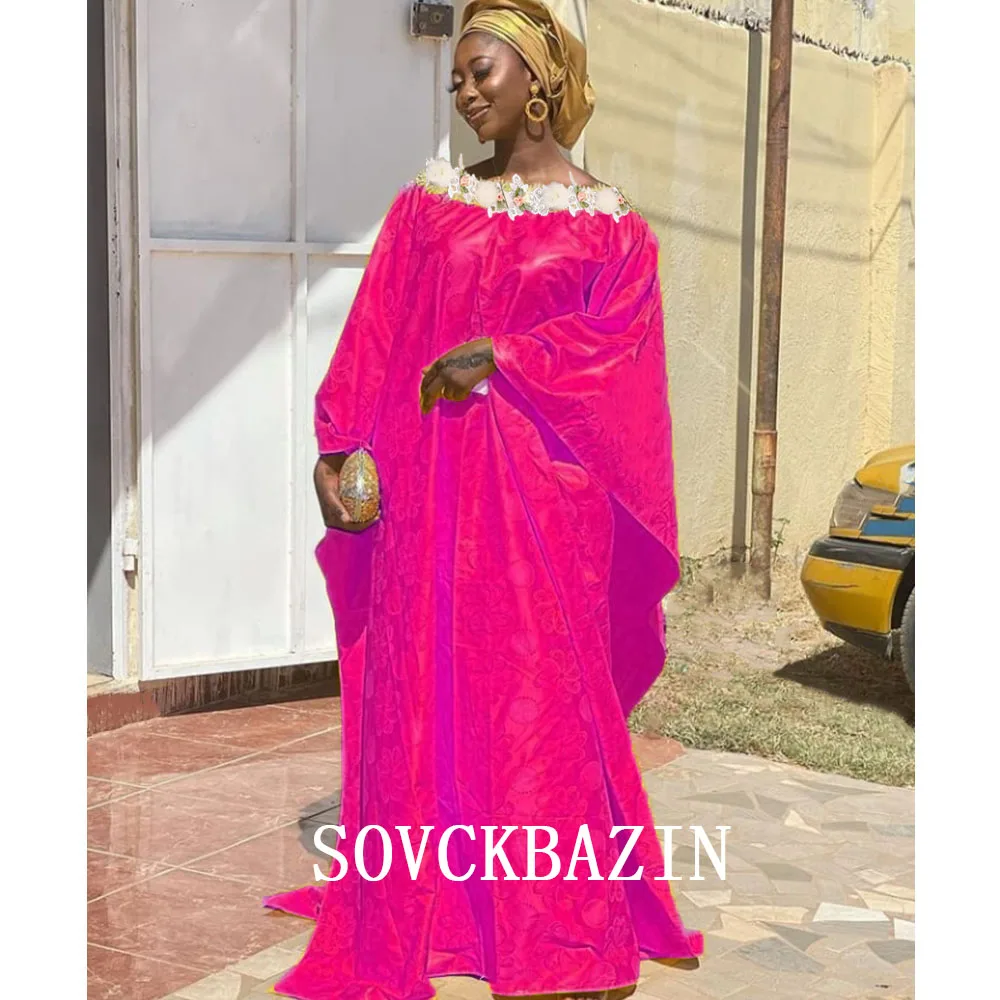 Original Bazin Riche Long Dresses For Ankara Nigeria Wedding Evening Gowns Dashiki Clothing Top Quality Cotton Basin Dress