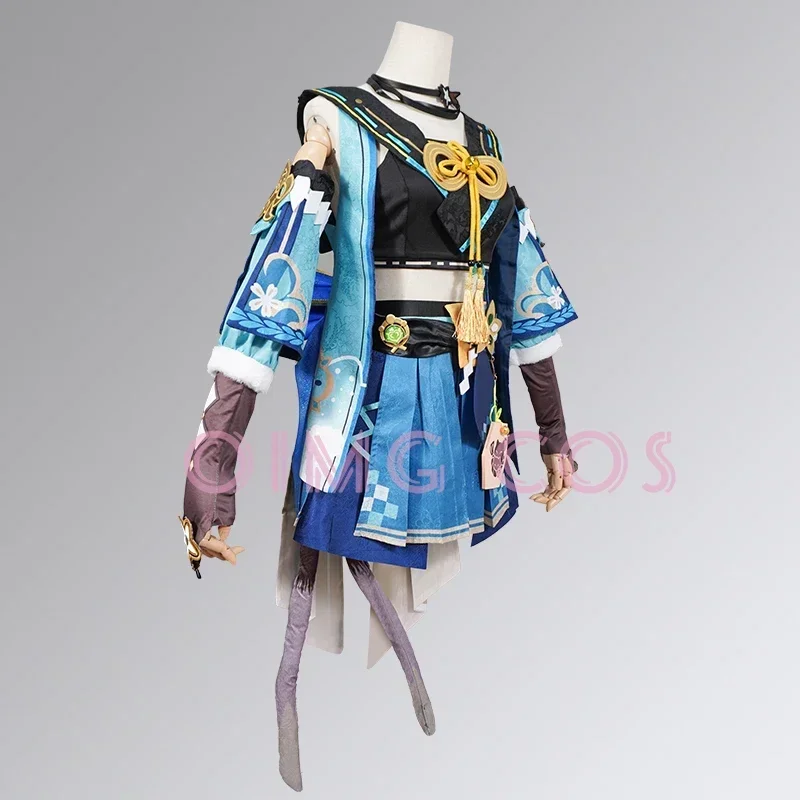 Genshin Impact Kirara disfraz de Cosplay para adultos, uniforme de carnaval, peluca de Anime, fiesta de Halloween Disfraces de, juego de Mascarada para mujer