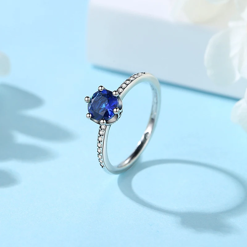 Nuovi anelli originali in argento sterling 925 per le donne Corona Amore Cuore Luna Sole Fidanzamento Matrimonio Anello in oro rosa Regalo di gioielli di lusso