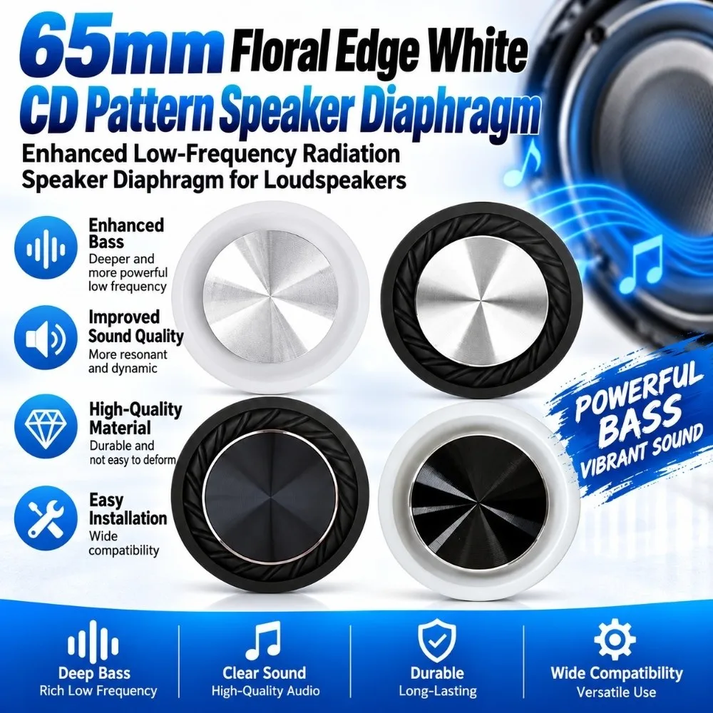 65mm Passive Radiator Rubber Surround Multiple Colors Subwoofer Speakers Speaker Vibration Membrane For Audio Systems