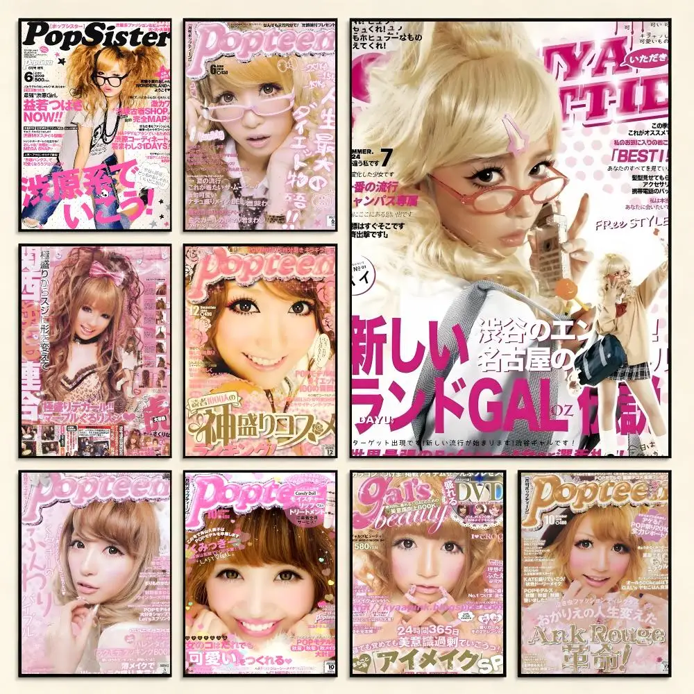 Fashion Magazine Popteen Poster Digital Solvent Print Waterproof PP Fade-Resistant Wall Art Room Decor Gift