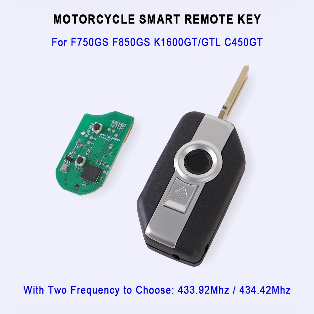 

For BMW K1600 GT K1600GTL F750 F850 C400GT 433.92Mhz / 434.42MHZ Motorcycle Smart Remote Key With 8A Chip KYDZ Board Accessories