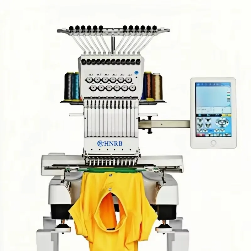 New Single Head 15 Needles 360x200mm Computerized Embroidery Machine With Servo Motor For Retail Use