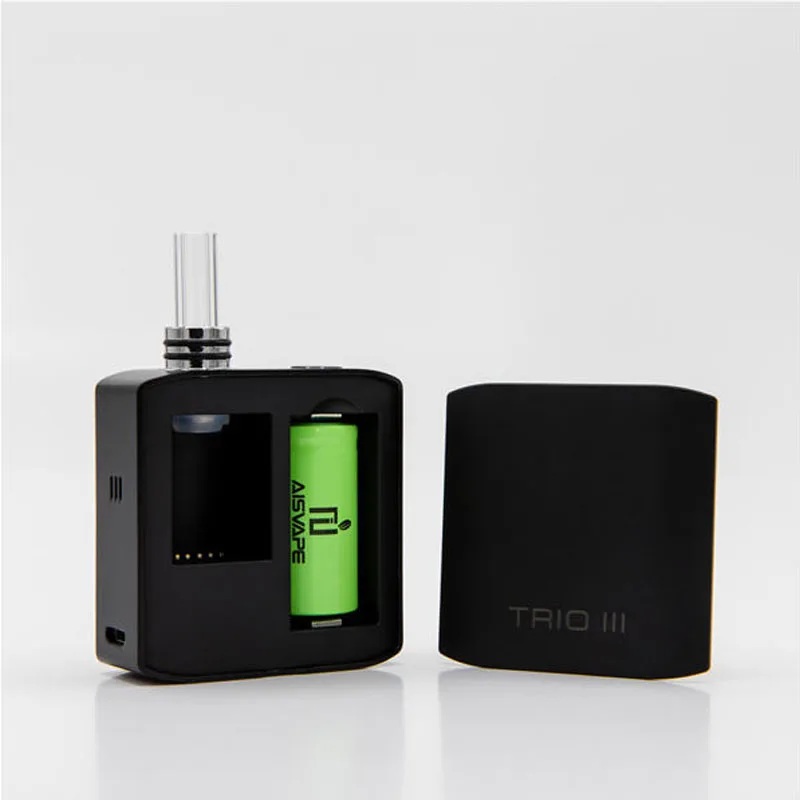 Origin Aisvape Trio III 3-in-1 건조 허브 및 왁스 및 두꺼운 오일 TC 기화기 키트(교체용 가열 챔버 코일 Curer Vape Mod 포함)