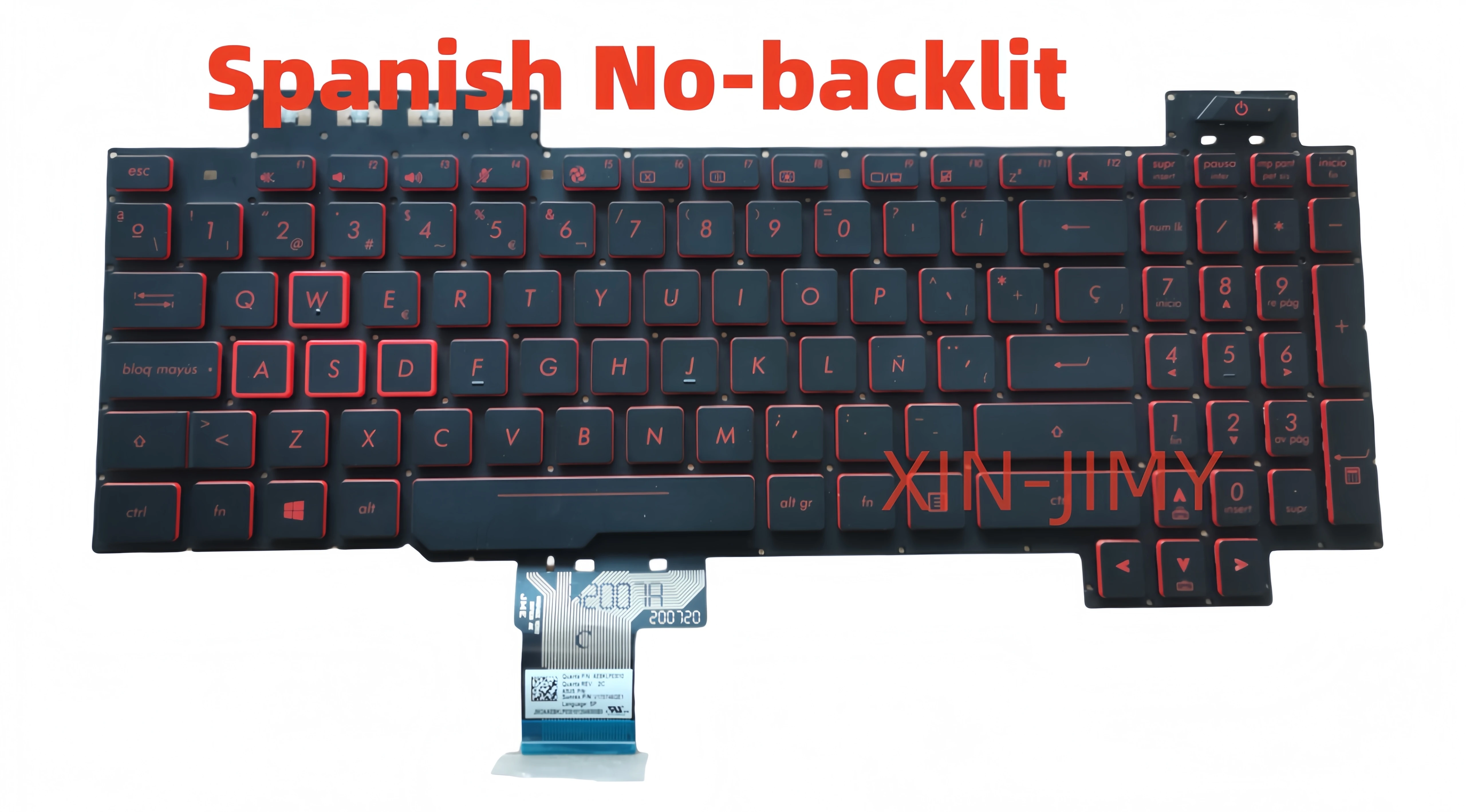 

Spanish black Laptop keyboard For ASUS FX505 TUF Gaming FX505DY FX505DV FX504 FX86 SP without backlit