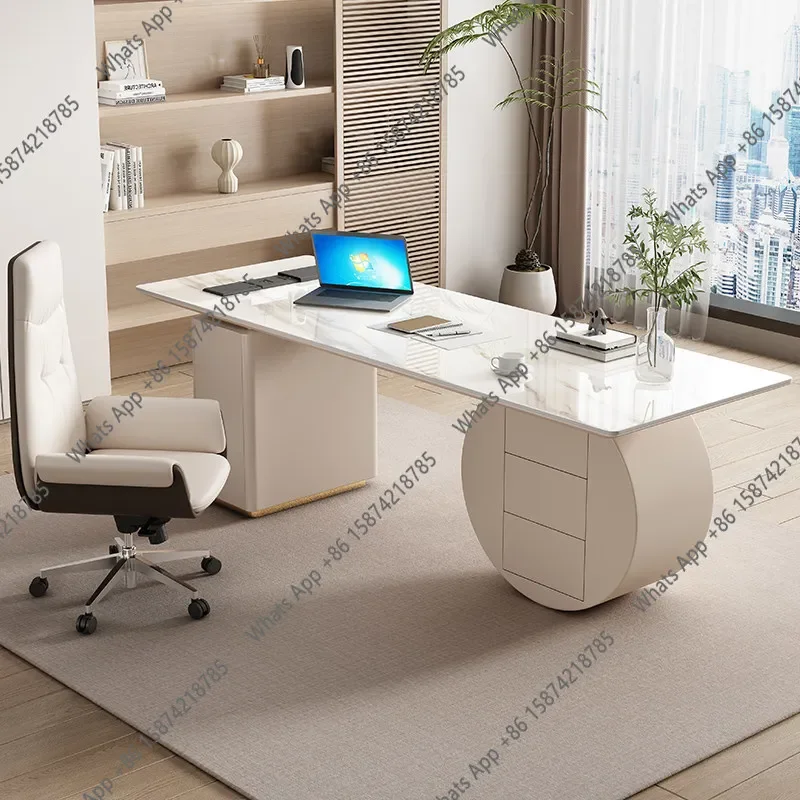 

M Italian Light Luxury Rock Slab Desk Household Modern Simple Computer Desk Beauty Salon Consultation Table Desk