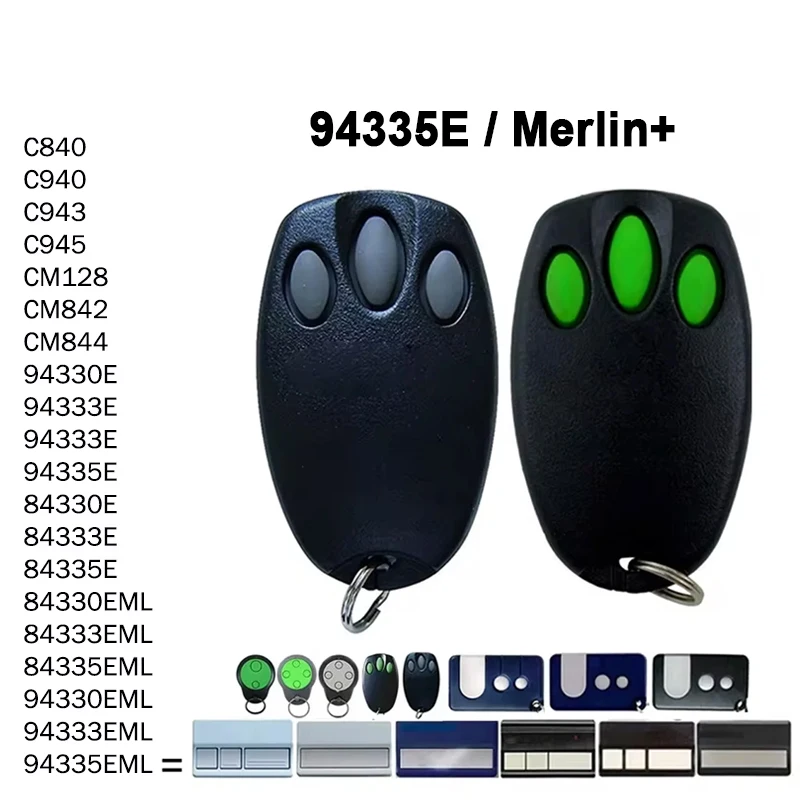 94335E 94335EML 1A5639-7 Gate Remote Control MERLIN C945 C943 C940 C840 Garage Door Opener 433.92MHz Hand Transmitter