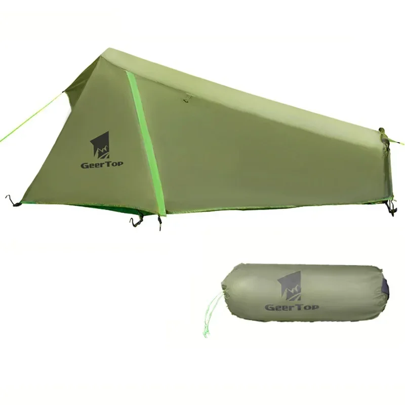 

Ultralight Camping Tent Rainproof Singe Person Tent 210x100cm Mini Tunnel Tent