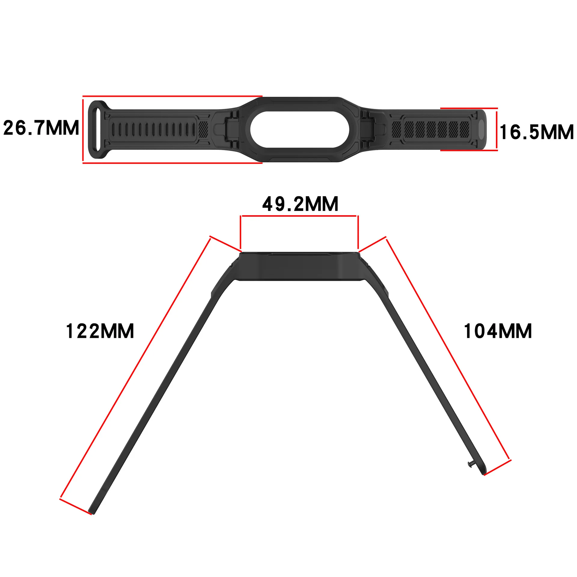 Elegante traje con correa de silicona integrada para Xiaomi Miband 56789, correa de silicona Universal de una sola pieza