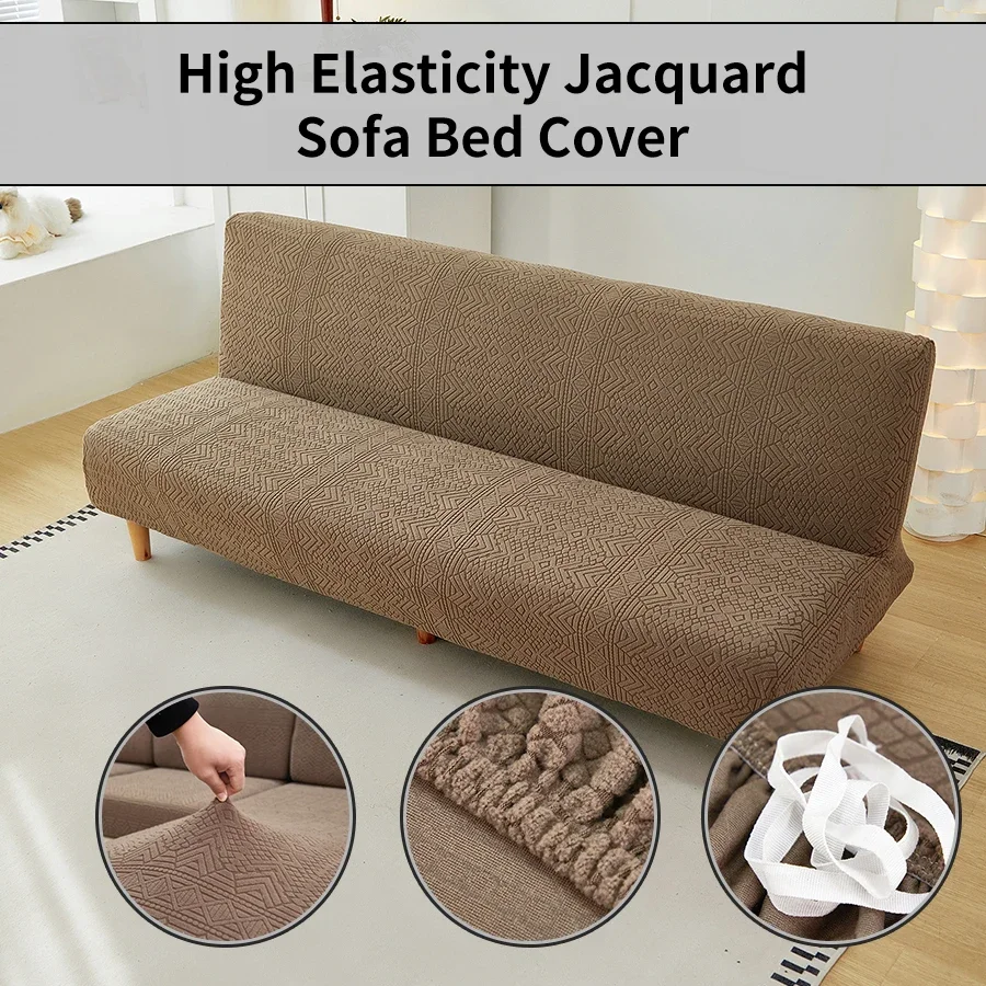 1 PC Stretch Jacquard Sofa Bed Cover Futon Cover for Living Room Bedroom Easy Stretch Splash Protector High Quality