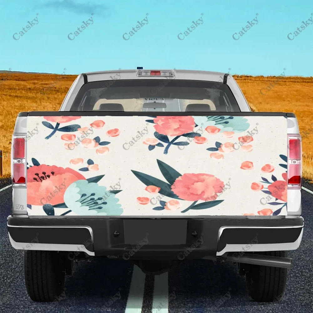 

flower cartoon leaves Car sticker truck rear tail modification custom suitable for truck pain car packaging accessories decals