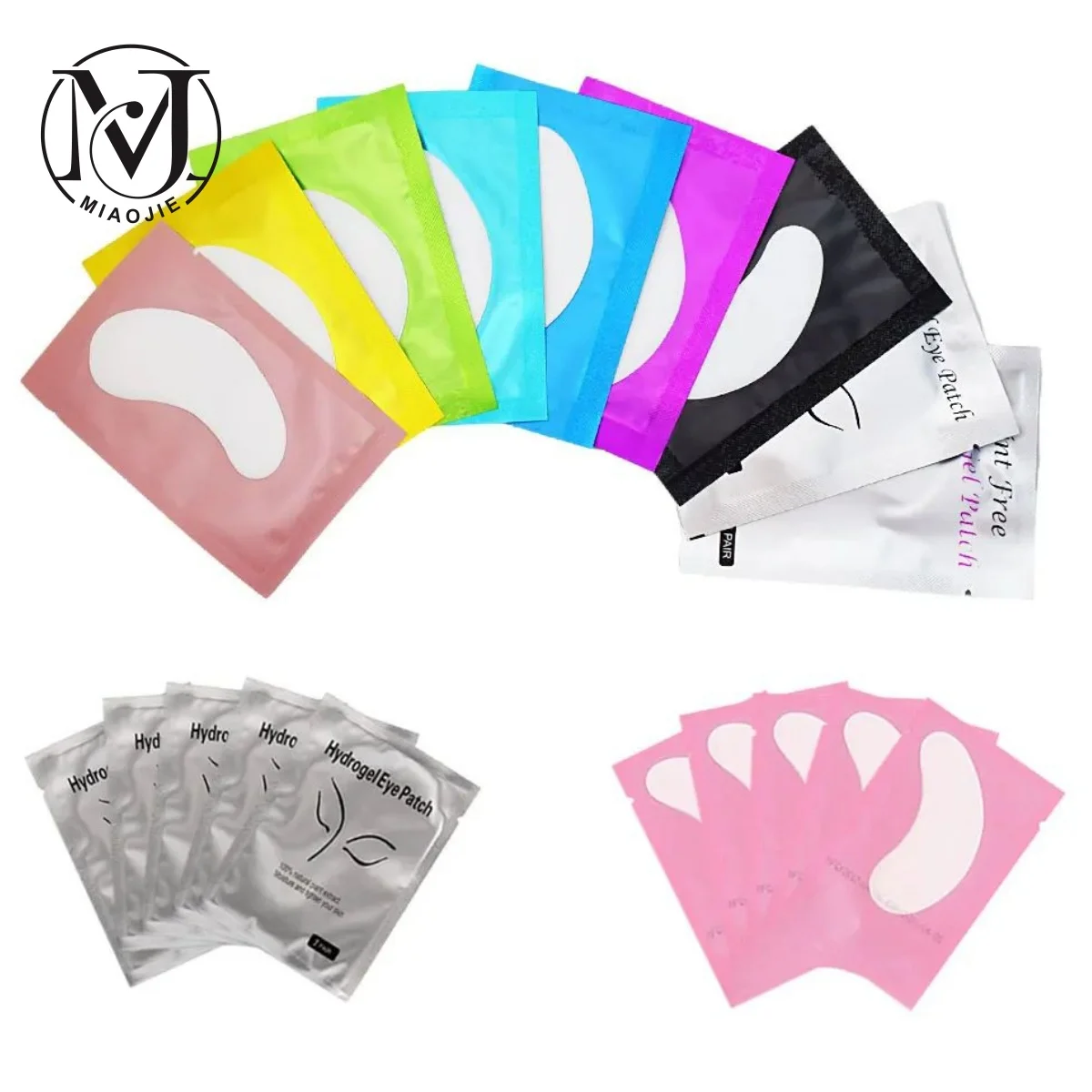 MJ 50Pairs Wimpern Pad Gel Patch Pfropfen Wimpern Unter Augenklappen Für Wimpernverlängerung Papier Aufkleber Anwendung Make-Up