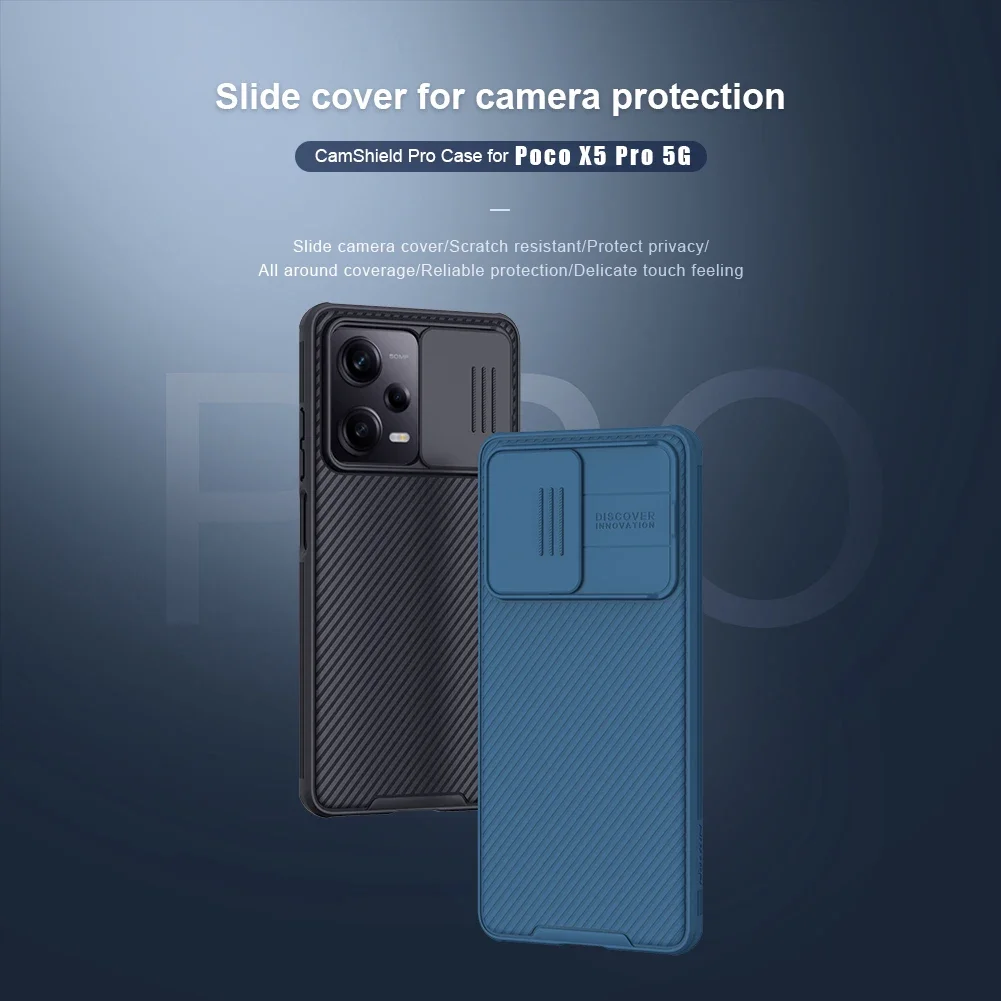 for Xiaomi Poco X5 Pro 5G case Nillkin Camshield Hard PC + TPU Camera Protection Shockproof Back cover