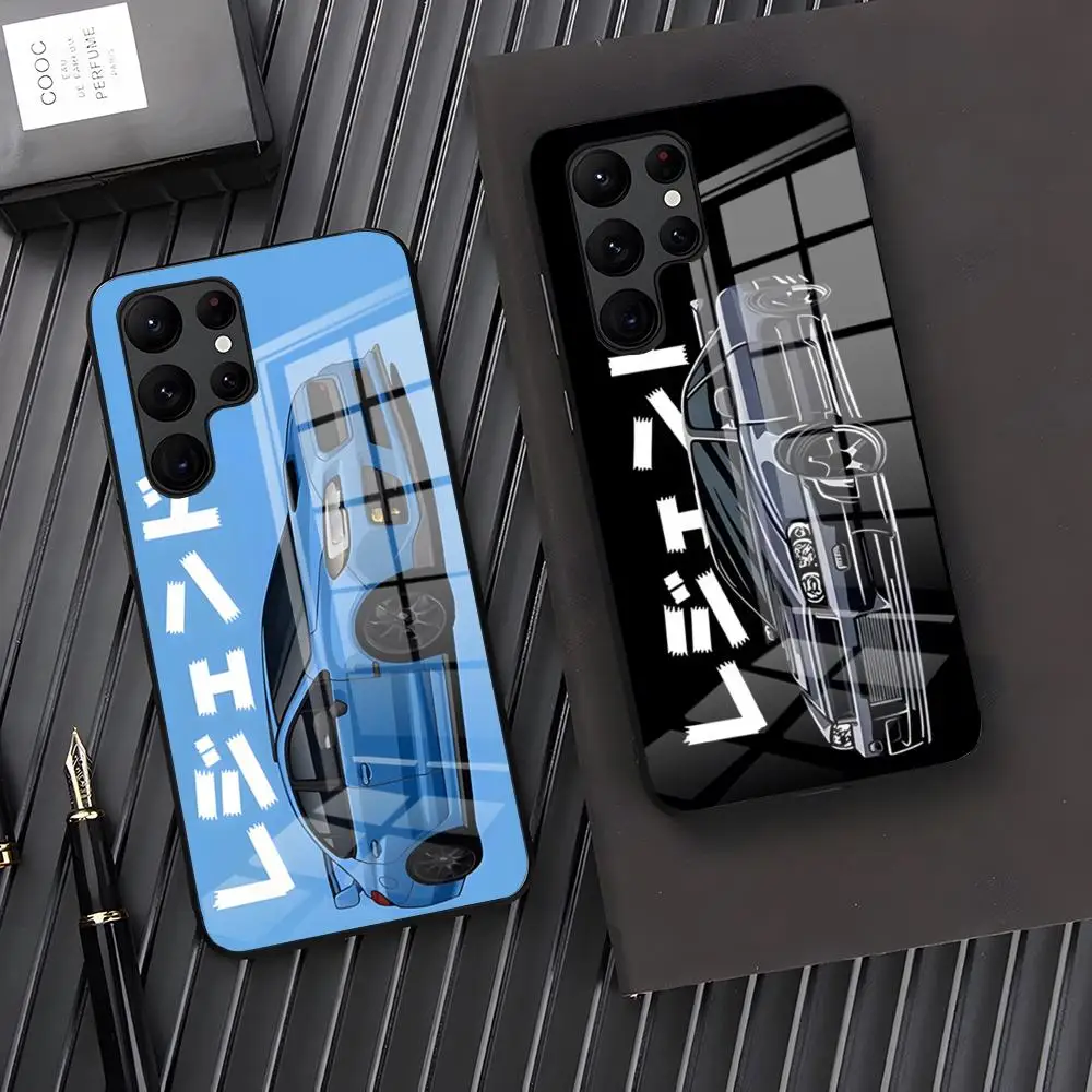 JDM Tokyo Drift Sports Car Phone Case For Samsung S24 S23 S21 S20 S22 A24 A34 A54 A53 M54 Note 20 Ultra Plus 2024 Glass Cover