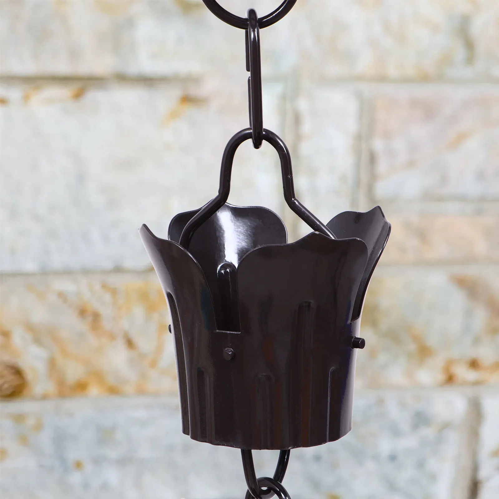 

Декоративная медная дождевая цепь для водосточных желобов виллы, 1 м, для зимнего водоотвода, элегантная садовая дождевая цепь, бесшумная.