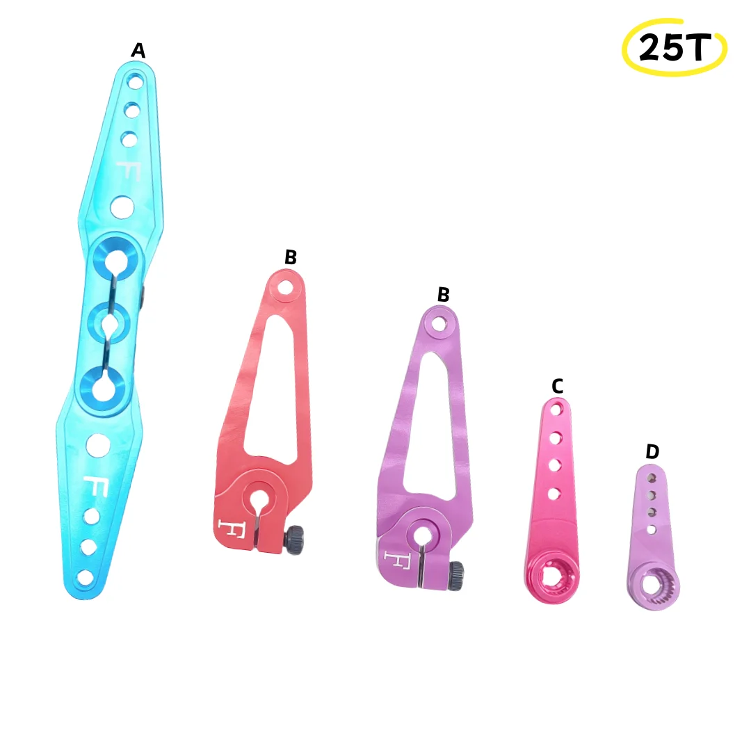 FUTABA  Aluminum Alloy 25T Teeth Digital Steering Gear Rocker Arm Horn Blue/Red/Purple Color DIY for RC Model Servo Spare Parts
