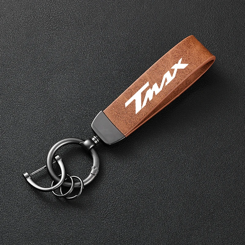 High-Grade Leather Motorcycle Keychain Holder Keyring For YAMAHA TMAX530/500 T-MAX 500 TMAX T-MAX 530 SX DX TMAX 560 Tech TMAX