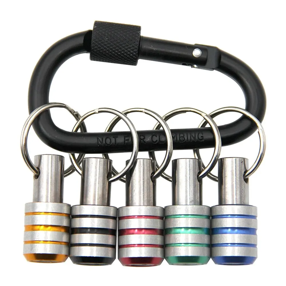 5pc Color Keychain Quick Change 1/4 Hexagonal Handle Screwdriver Head Quick Release Sleeve Conversion Rod Set
