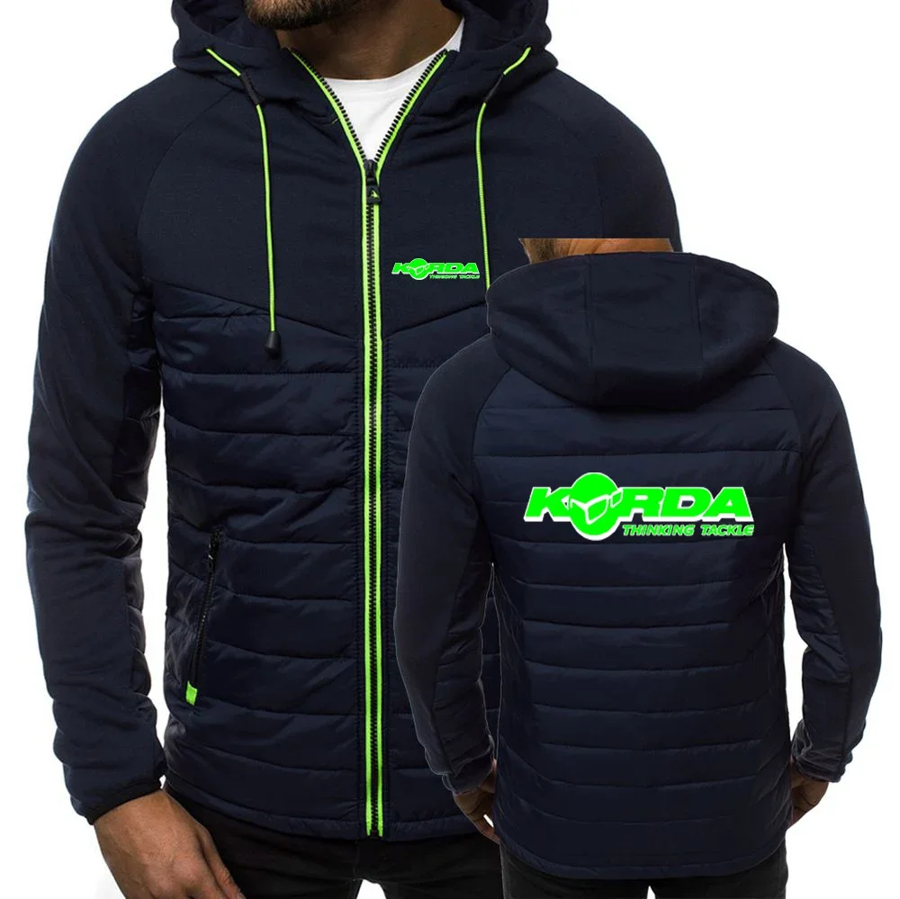 2024 Men New Korda Inspired Tribute Autumn Winter Seven Color Printed Cotton Color Matching Design Exquisite Hooded Jacket Tops