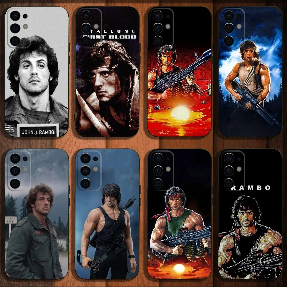 First Blood John Rambo Phone Case For Samsung S24,S21,S22,S23,S30,Ultra,S20,Plus,Fe,Lite,Note,10,9,5G Black Soft Cover