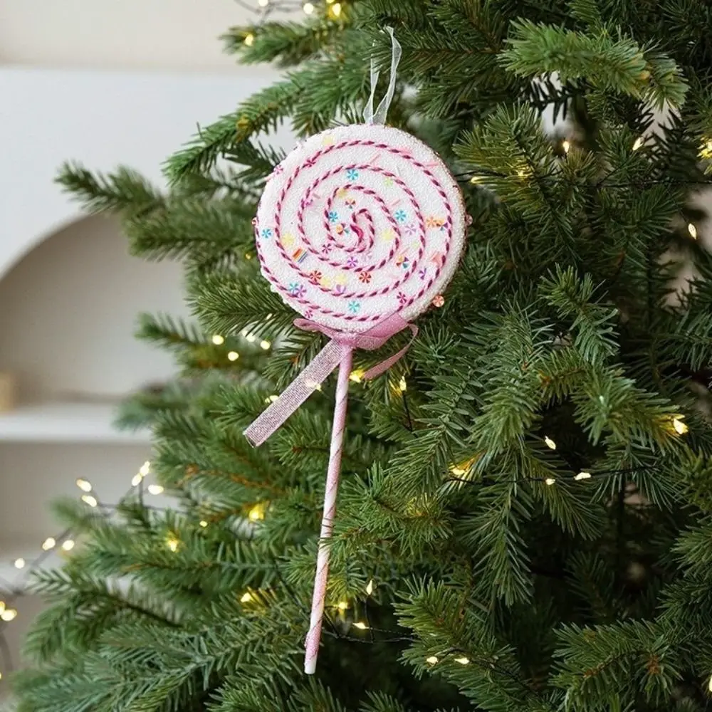 

Multicolor Christmas Candy Canes Pendant Pink Ice Cream Christmas Tree Decoration Donuts Foam Lollipop Hanging Ornaments