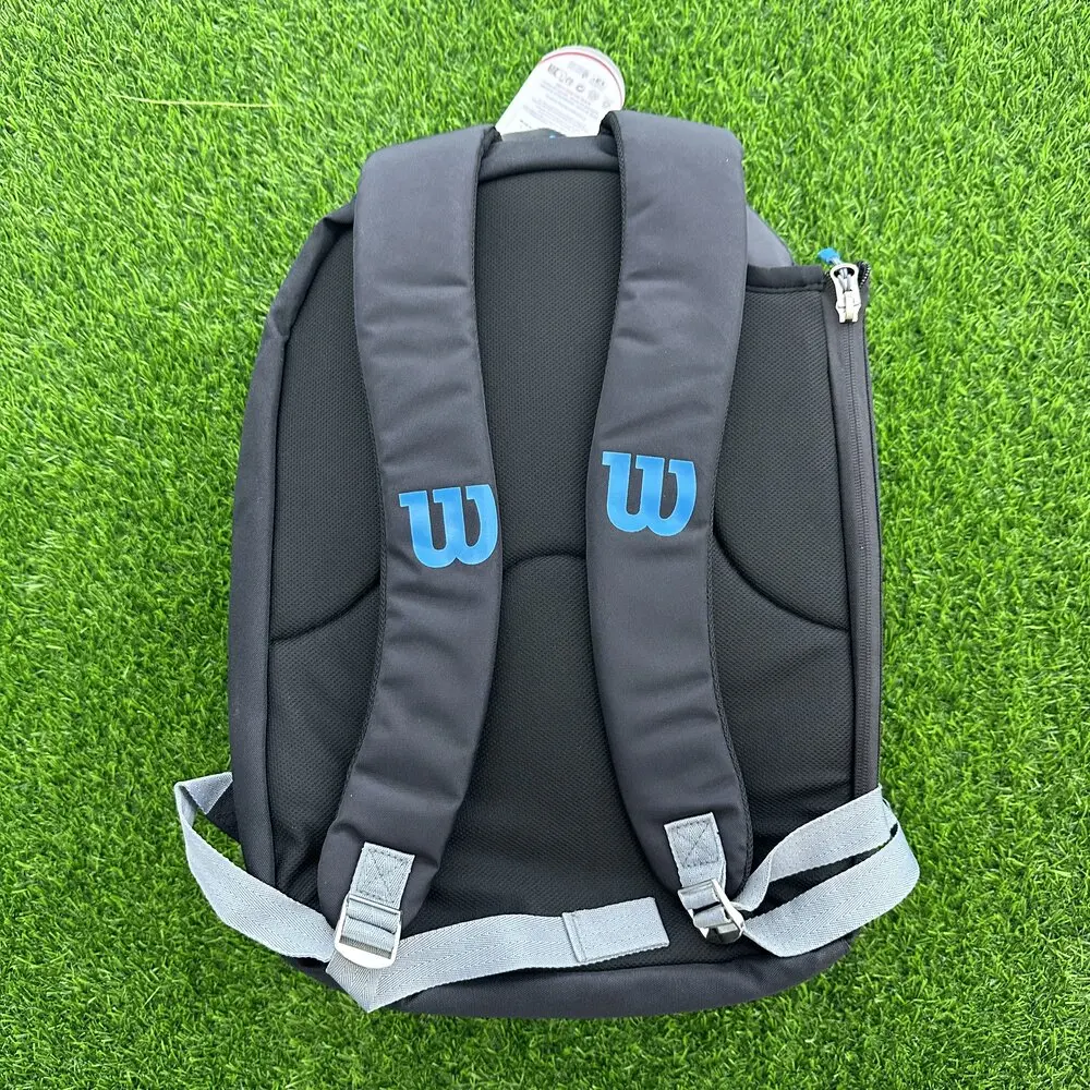 Wilson Ultra Tennis Backpack Multi functional Large Capacity Black/Blue Double Shoulder Tennis Bag WR8009301001