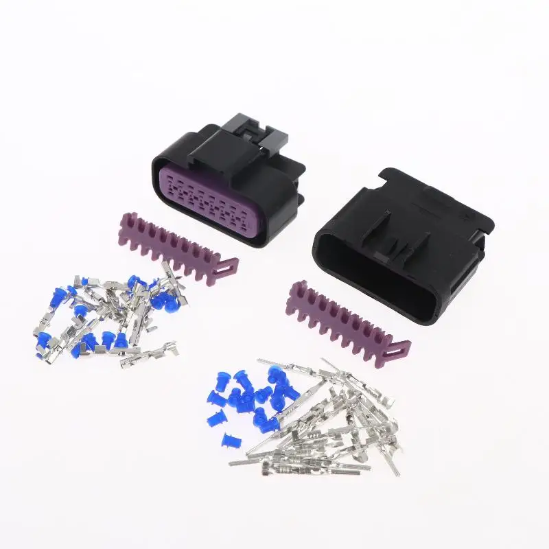 16 Pin Automotive Waterproof Connector Kit for Car Lamp and Headlight Power Wire Harness Secure Fitting