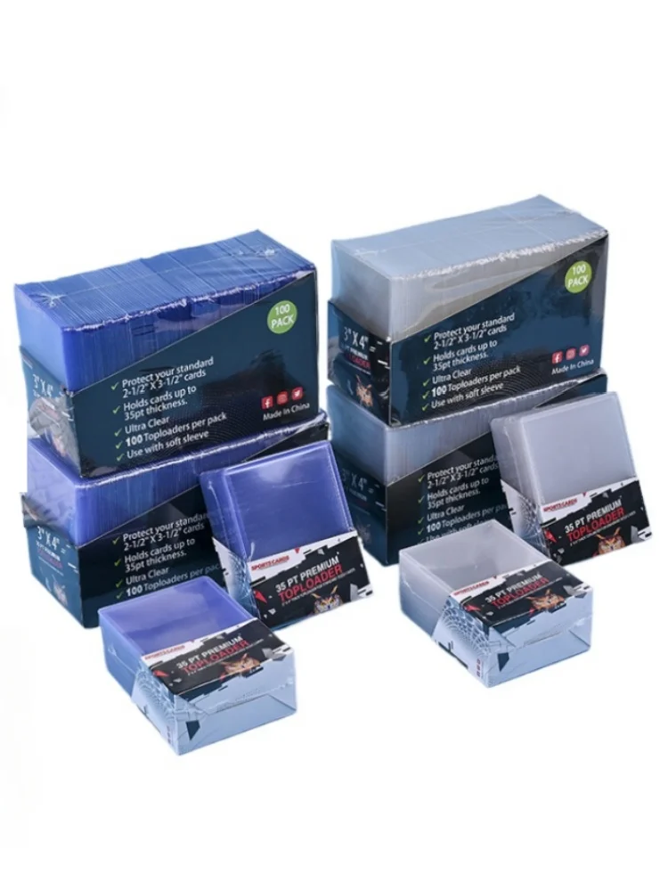 3 "X 4" manchons de cartes Top Loaders Baseball Trading Sports Football protecteurs de cartes en plastique dur Toploader porte-cartes Penny Sleeve