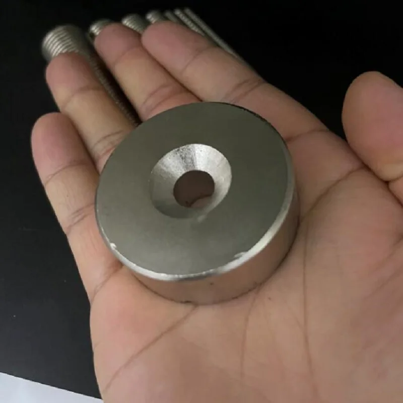 2PCS 50x20-10 Big Strong Rare Earth Magnet 50mm X 20mm Round Neodymium Magnet 50*20-10 Permanent Magnet Disc 50*20 Hole 10mm