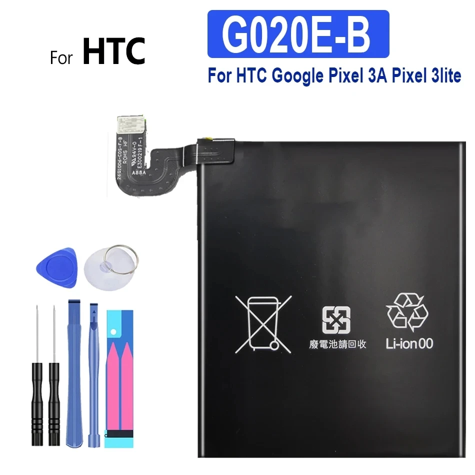 

Запасная аккумуляторная батарея 3000 мАч для HTC Google Pixel 3A Pixel 3 lite Pixel 3 Lite