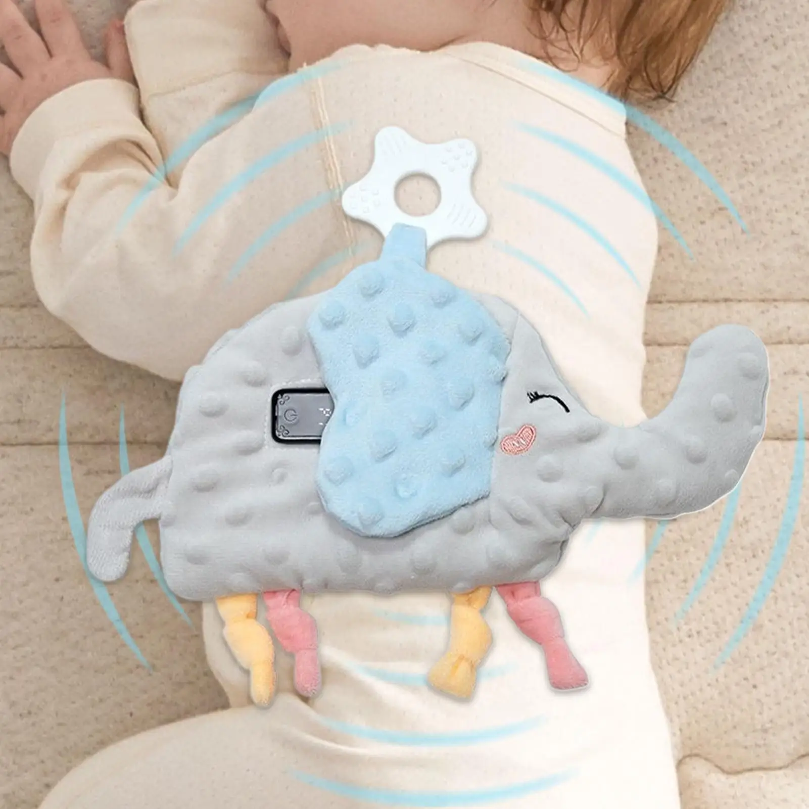Baby Fopspeen Cartoon Peuter Vibrerende Slaap Fopspeen Verstelbare Trillingsmodi Gevulde Pop voor Peuter Baby rustgevend apparaat